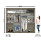 Guarda Roupa Casal Com Espelho 02 Portas Dallas Henn