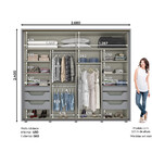 Guarda Roupa Casal Com Espelho 02 Portas Deslizantes 06 Gavet