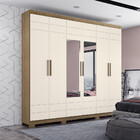 Guarda Roupa Casal Com Espelho 06 Portas 02 Gavetas Kurt Henn