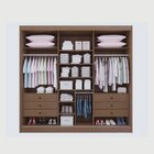 Guarda-roupa Casal Com Espelho 100% Mdf Miami Castanho Fosco