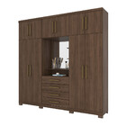 Guarda Roupa Casal Com Espelho 10 Portas 04 Gavetas Roma Henn