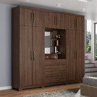 Guarda Roupa Casal Com Espelho 10 Portas 04 Gavetas Roma Henn