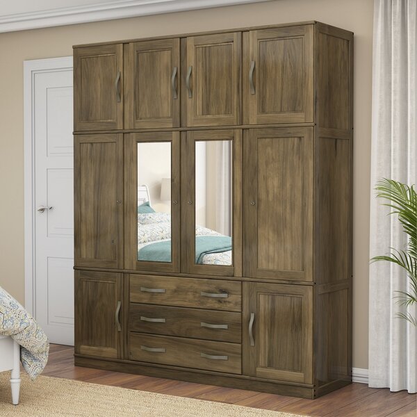 Guarda Roupa Casal Com Espelho 10 Portas 3 Gavetas Paris Cast