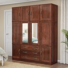 Guarda Roupa Casal Com Espelho 10 Portas 3 Gavetas Paris Moga