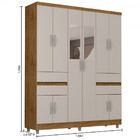 Guarda Roupa Casal Com Espelho 10 Portas 4 Gavetas 2230 Arapl