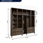 Guarda-roupa Casal Com Espelho 10 Portas Rio Branco  Imbuia N