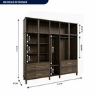 Guarda-roupa Casal Com Espelho 10 Portas Rio Branco  Imbuia N