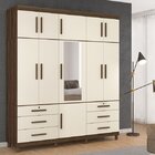 Guarda-roupa Casal Com Espelho 11 Portas 6 Gavetas Triton Plu
