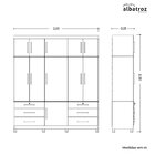 Guarda-roupa Casal Com Espelho 11 Portas 6 Gavetas Triton Plu