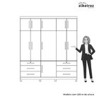 Guarda-roupa Casal Com Espelho 11 Portas 6 Gavetas Triton Plu