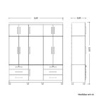 Guarda-roupa Casal Com Espelho 11 Portas 6 Gavetas Triton Plu