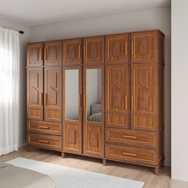 Guarda-roupa Casal Com Espelho 12 Portas 4 Gavetas Rio Branco