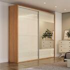 Guarda Roupa Casal Com Espelho 223cm 2 Portas 100% Mdf Tw602e