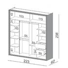 Guarda Roupa Casal Com Espelho 223cm 2 Portas 100% Mdf Tw602e