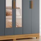 Guarda Roupa Casal Com Espelho 2 Gav 0370 Moval