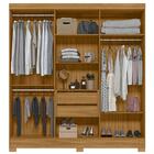 Guarda Roupa Casal Com Espelho 2 Gav 0370 Moval