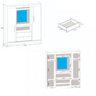 Guarda Roupa Casal Com Espelho 2 Portas 2 Gavetas Belém Atual