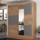 Guarda Roupa Casal Com Espelho 2 Portas 2 Gavetas Pantanal Ca