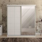 Guarda-roupa Casal Com Espelho 2 Portas 3 Gavetas Athenas  Br