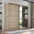 Guarda Roupa Casal Com Espelho 2 Portas 3 Gavetas Belga Demób