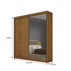 Guarda Roupa Casal Com Espelho 2 Portas 3 Gavetas São Paulo F