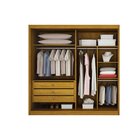 Guarda Roupa Casal Com Espelho 2 Portas 3 Gavetas São Paulo F