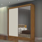 Guarda Roupa Casal Com Espelho 2 Portas 3 Gavetas São Paulo F