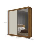 Guarda Roupa Casal Com Espelho 2 Portas 3 Gavetas São Paulo F