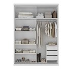 Guarda Roupa Casal Com Espelho 2 Portas 3 Gavetas Sevilha Bra