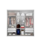 Guarda Roupa Casal Com Espelho 2 Portas 4 Gavetas Atenas  Bra