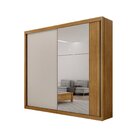 Guarda Roupa Casal Com Espelho 2 Portas 4 Gavetas Atenas  Cum