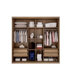 Guarda Roupa Casal Com Espelho 2 Portas 4 Gavetas Atenas  Cum