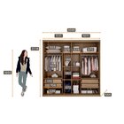 Guarda Roupa Casal Com Espelho 2 Portas 4 Gavetas Atenas  Cum