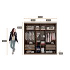 Guarda Roupa Casal Com Espelho 2 Portas 4 Gavetas Atenas Novo