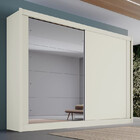 Guarda Roupa Casal Com Espelho 2 Portas 4 Gavetas - Creta-off