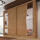 Guarda Roupa Casal Com Espelho 2 Portas 4 Gavetas - Geom-cuma