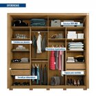 Guarda Roupa Casal Com Espelho 2 Portas 4 Gavetas Suburban Go