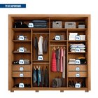 Guarda Roupa Casal Com Espelho 2 Portas 4 Gavetas Suburban Go