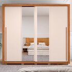Guarda-roupa Casal Com Espelho 2 Portas 4 Gavetas Suburban Go
