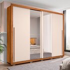 Guarda-roupa Casal Com Espelho 2 Portas 4 Gavetas Suburban Go