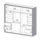 Guarda Roupa Casal Com Espelho 2 Portas 4 Gavetas Tw603e Dall