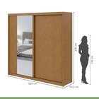 Guarda Roupa Casal Com Espelho 2 Portas 4 Gavetas Velaris Móv