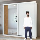 Guarda Roupa Casal Com Espelho 2 Portas 4 Gavetas Velaris Móv