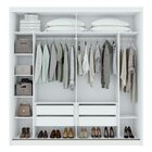 Guarda Roupa Casal Com Espelho 2 Portas 4 Gavetas Velaris Móv