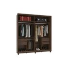 Guarda Roupa Casal Com Espelho 2 Portas 4 Gavetas Vilage  Noc