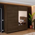 Guarda Roupa Casal Com Espelho 2 Portas 4 Gavetas Vilage  Noc