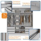 Guarda Roupa Casal Com Espelho 2 Portas 6 Gavetas Agave Yesca