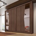 Guarda Roupa Casal Com Espelho 2 Portas 6 Gavetas Egeu     Ca