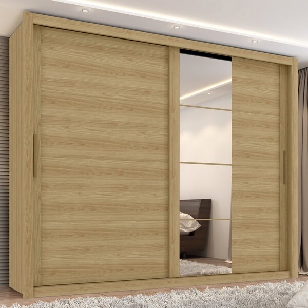 Guarda Roupa Casal Com Espelho 2 Portas 6 Gavetas Imperador P