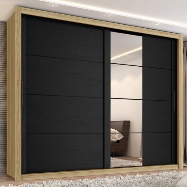 Guarda Roupa Casal Com Espelho 2 Portas 6 Gavetas Imperador P